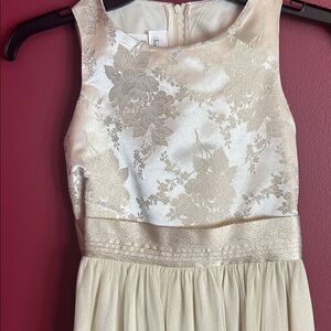 Girls Bonnie Jean Elegant Cream Floral